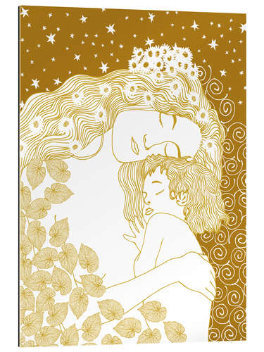 Cuadro de plexi-alu Klimt, Mother and Boy