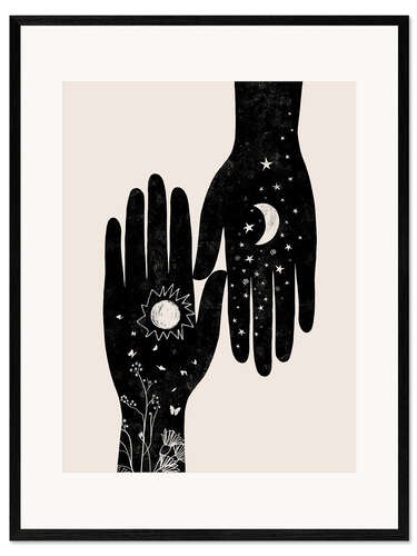 Ingelijste kunstdruk Yin Yang