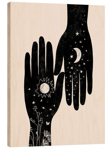 Tableau en bois Yin Yang