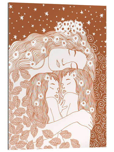 Cuadro de plexi-alu Klimt, Mother And Girls