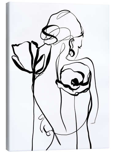 Lienzo Graceful Figure With Poppies