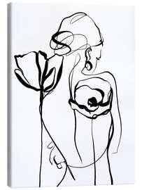Lienzo Graceful Figure With Poppies