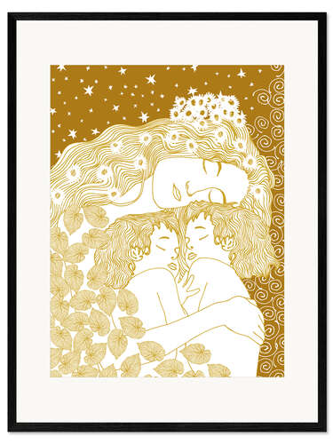 Impression artistique encadrée Klimt, Harmony in Gold