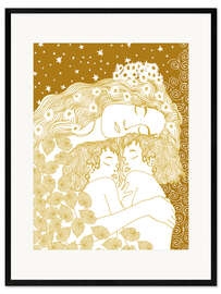 Impression artistique encadrée Klimt, Harmony in Gold - CatsAndDotz