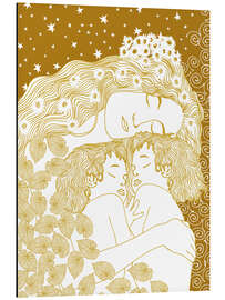 Magnettafel Klimt, Harmony in Gold - CatsAndDotz
