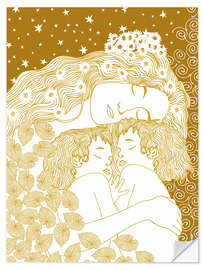 Selvklæbende plakat Klimt, Harmony in Gold
