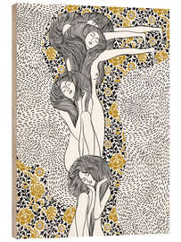 Wood print The Triumph of Beauty - CatsAndDotz