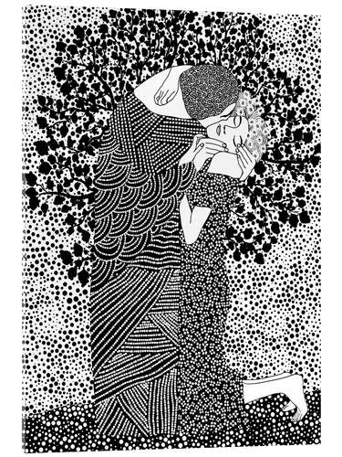 Akryylilasitaulu The Kiss Black and White