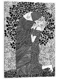 Cuadro de plexi-alu The Kiss Black and White - CatsAndDotz