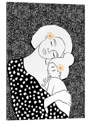 Cuadro de plexi-alu Mother and daughter sleeping