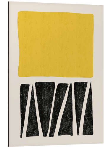 Aluminium print Abstract in Black and Gold