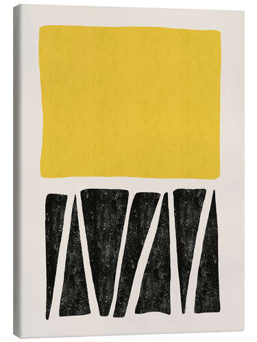 Stampa su tela Abstract in Black and Gold