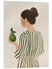 Acrylglas print The Woman and the Pear