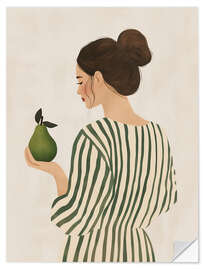 Sticker mural The Woman and the Pear