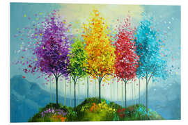 Hartschaumbild Lebensbäume auf einer Märcheninsel