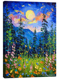 Canvas print Moonlit Night by the Mountains - Olha Darchuk
