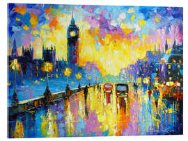 Tableau en verre acrylique London's Evening Glow - Olha Darchuk