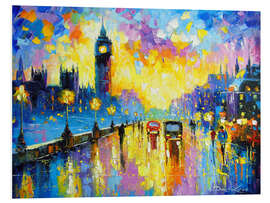 Hartschaumbild Londons Abendglühen