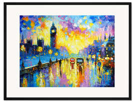 Gerahmter Kunstdruck Londons Abendglühen