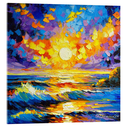 Tableau en verre acrylique Stormy Sunset