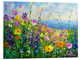 Akrylbillede Wildflowers by the sea