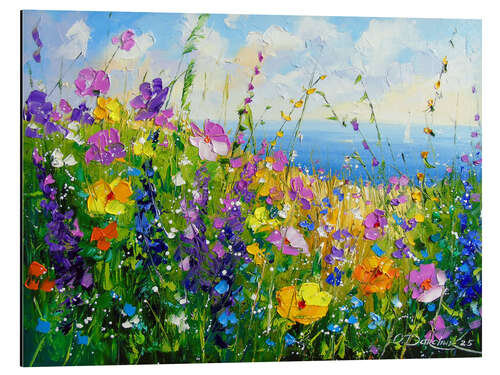 Cuadro de aluminio Wildflowers by the sea