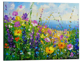 Aluminium print Wildflowers by the sea