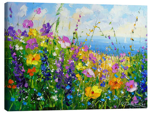 Lienzo Wildflowers by the sea