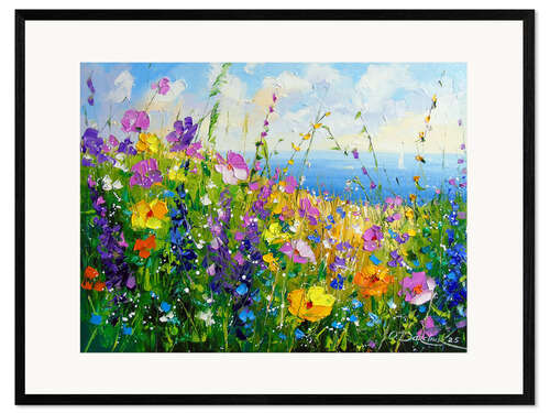 Framed art print Wildflowers by the sea