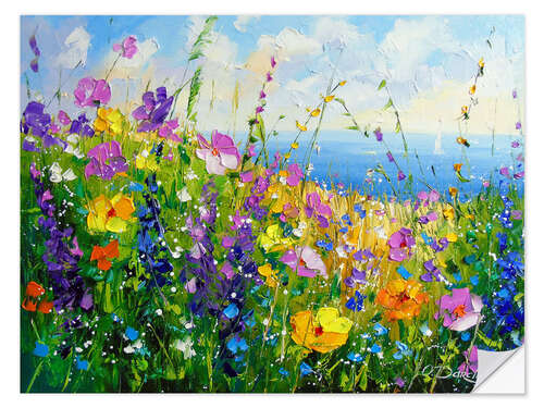 Wall sticker Wildflowers by the sea