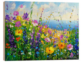 Puutaulu Wildflowers by the sea