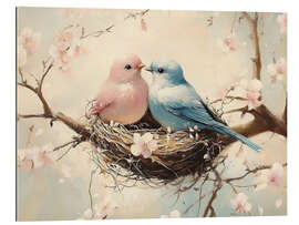 Gallery Print Turteltauben und Kirschblüten