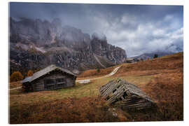 Acrylic print Huts in the Dolomites - Martin Podt