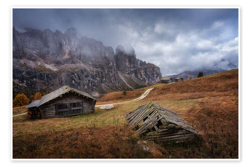 Poster Huts in the Dolomites