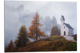 Gallery Print Kirche in den stimmungsvollen Dolomiten