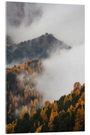 Quadro em acrílico Clouds and fall colours in the Dolomites - Martin Podt