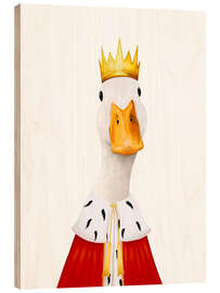 Wood print King duck