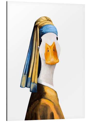 Cuadro de aluminio Duck with a pearl earring