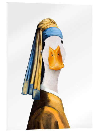 Gallery Print Ente mit Perlenohrring