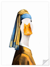 Vinilo para la pared Duck with a pearl earring