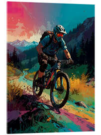 Acrylic print Bike tour in the mountains - nobelart