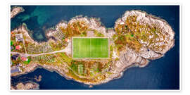 Tavla Henningsvaer football stadium in the Lofoten Islands - Achim Thomae