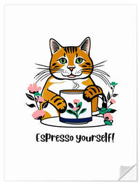 Wandsticker Espresso yourself! - Tori Taika