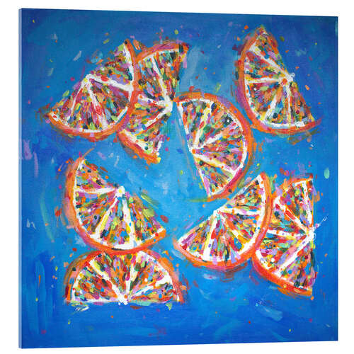 Tableau en verre acrylique Orange Slices