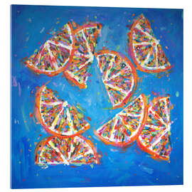 Tableau en verre acrylique Orange Slices - Dawn Underwood