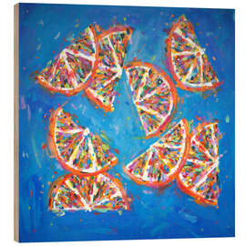 Wood print Orange Slices