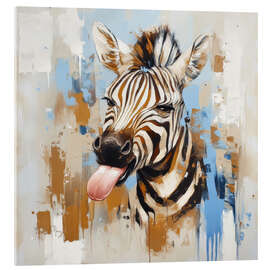 Acrylic print Funny zebra - DejaReve