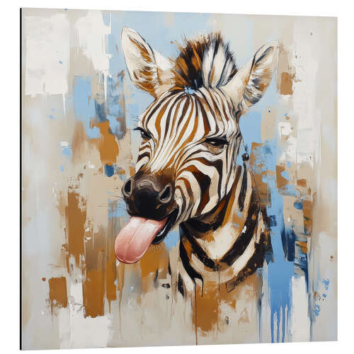 Obraz na aluminium Funny zebra