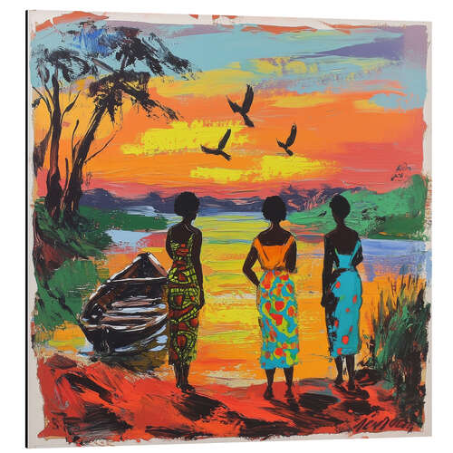 Print på aluminium African Sunset