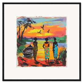 Framed art print African Sunset